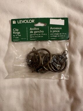 Levolor 7pc clip rings
